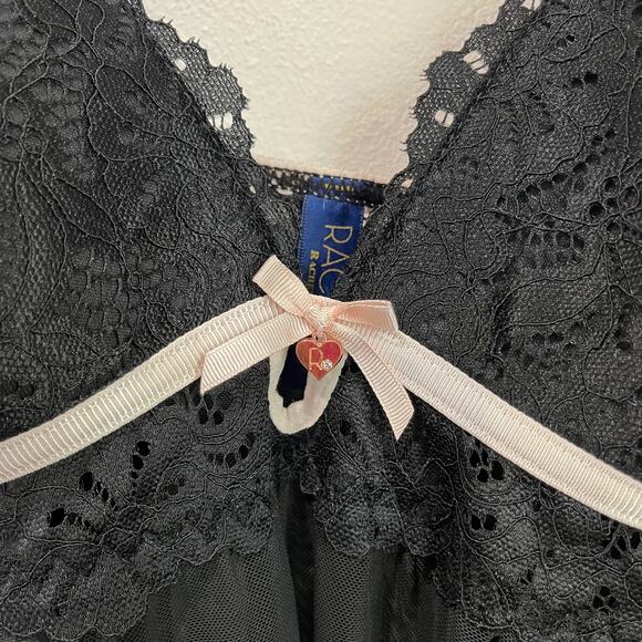 Rachel Rachel Roy Lingerie Set Black Babydoll Teddy + G-String XL NWOT - Picture 4 of 9